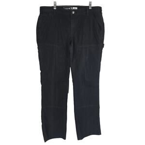 Carhartt Rugged Flex Loose Fit Cavas Double Front Work Pant Black Women's 16R